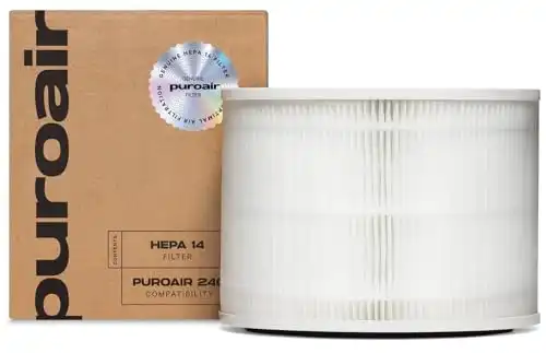 Genuine PuroAir 240 Replacement Filter HEPA 14 - Replacement HEPA 14 Filter for PuroAir 240 Purifier - Captures up to 99.99% of Pollen, Smoke, Pollen, Dust, VOCs and Common Pollutants