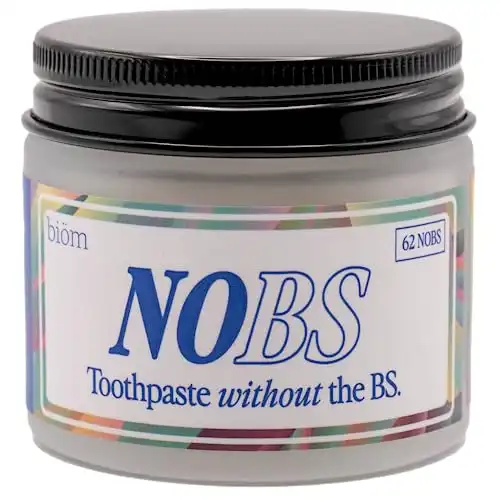 NOBS (No Bad Stuff) Toothpaste Tablets - Nano Hydroxyapatite, Fluoride & Plastic Free, Eco & Travel Friendly - Remineralize with NHA (1 Month)